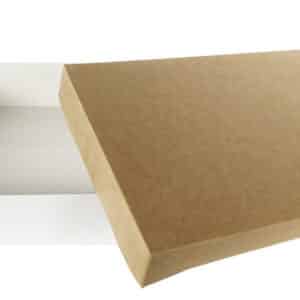 Caja rectangular pasteles base blanca + tapa kraft (25 unidades)
