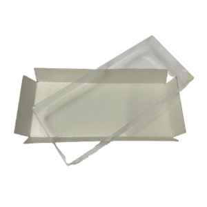 Caja Turrón Blanca con Ventana 21 x 9+ 2.8 (100 unidades)