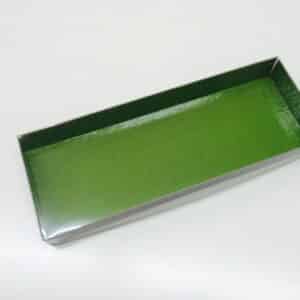 Caja de turrón color verde con ventana (100 unidades)