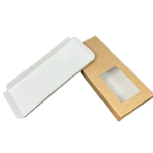 Caja turrón funda con ventana kraft (100 unidades)