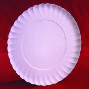 Platos Estriados Estándar Blancos (100 unidades)