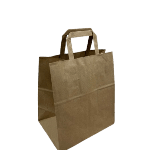 Bolsa kraft de base ancha con asa plana 26x17+29cm (350 unidades)